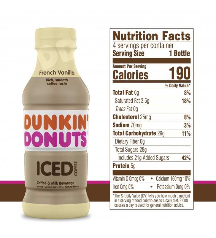 Dunkin Donuts Bottled Iced Coffee Nutrition Facts Dunkin