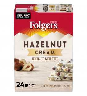 Folgers Hazelnut Cream K-Cup Coffee Pods, 24 Count For Keurig and K-Cup Compatible Brewers