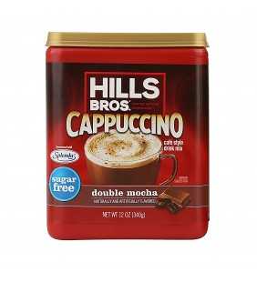 Hills Bros. Sugar-Free Double Mocha Cappuccino Instant Coffee Mix, 12 Ounce Canister