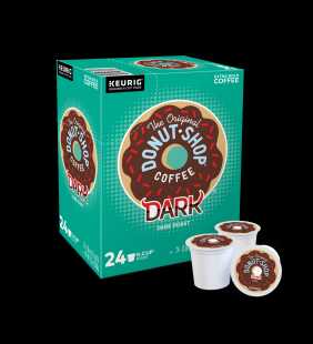 The Original Donut Shop Dark K-Cup Coffee Pods, Dark Roast, 24 Count for Keurig Brewers