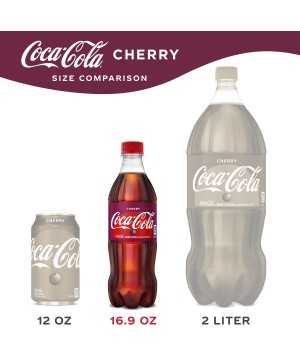 Coca-Cola Cherry Soda Soft Drink, 16.9 fl oz, 6 Pack