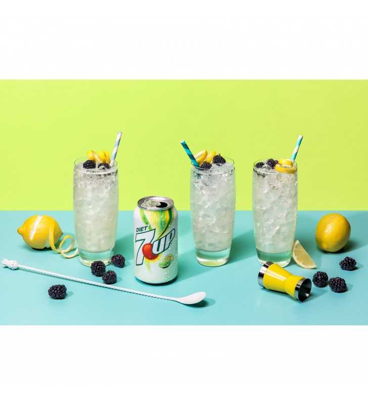 Diet 7UP Lemon Lime Soda, 12 fl oz cans, 12 pack