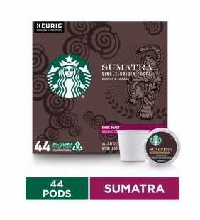 Starbucks Dark Roast K-Cup Coffee Pods — Sumatra for Keurig Brewers — 1 box (44 pods)