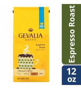 Gevalia Espresso Roast Ground Coffee, Caffeinated, 12 oz Bag