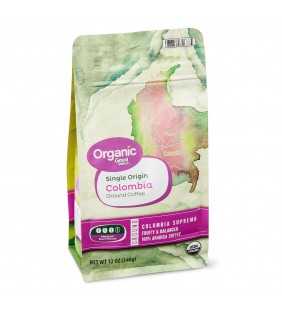 Great Value Organic Single Origin Colombia Ground Coffee, 12 oz