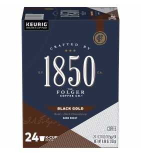 1850 Brand Coffee Black Gold K-Cup Pods, Dark Roast Coffee, 24-Count
