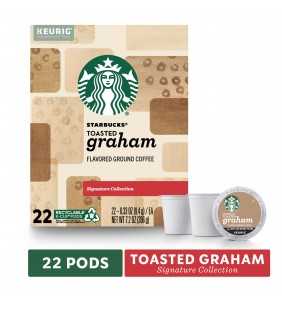 Starbucks Blonde Roast K-Cup Coffee Pods — Toasted Graham for Keurig Brewers — 1 box (22 pods)