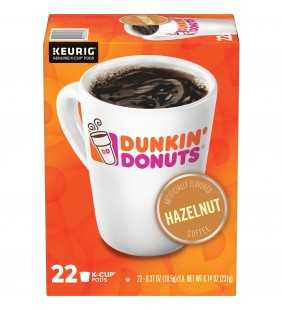 Dunkin' Donuts Hazelnut K-Cup Coffee Pods, 22 Count For Keurig and K-Cup Compatible Brewers