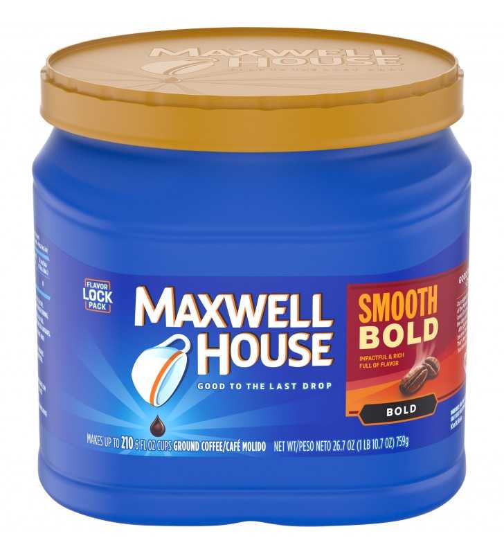 Maxwell House Smooth Bold Ground Coffee, Caffeinated, 26.7 oz Can