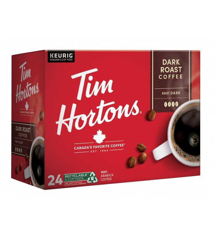 Tim Hortons Dark Roast K-Cup Coffee Pods 24 Count for Keurig Brewers