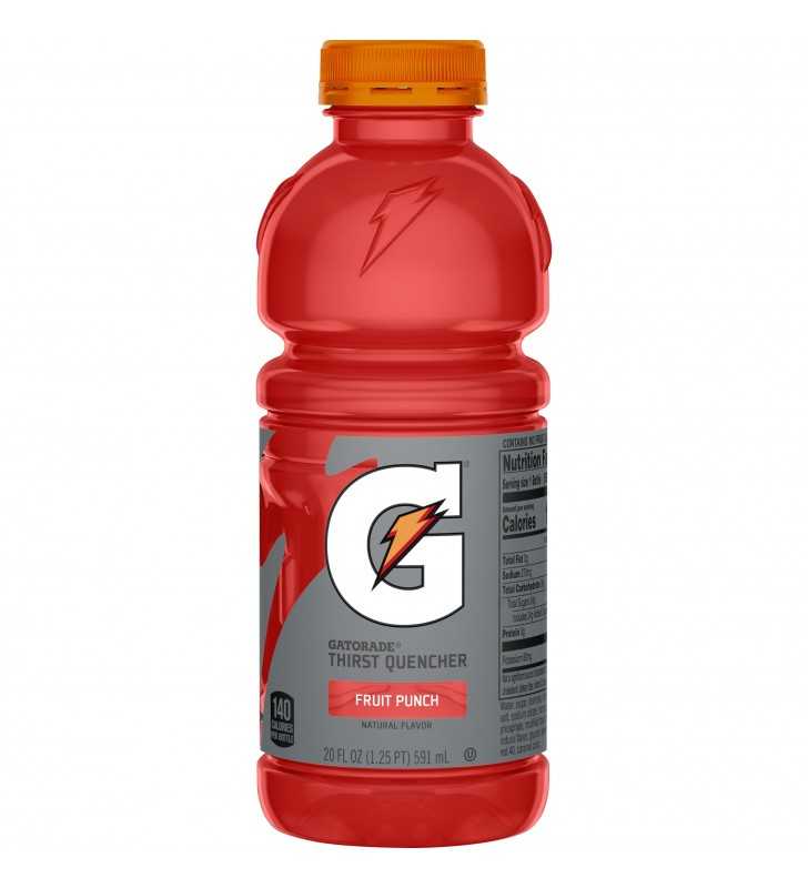 Gatorade Thirst Quencher Red Fruit Punch Electrolyte Enhanced Sports Drink,  8 bottles / 20 fl oz - Foods Co.