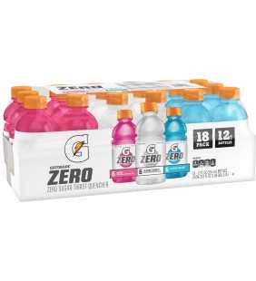 (18 Count) Gatorade Zero Sugar Thirst Quencher, 3 Flavor Variety Pack, 12 fl oz