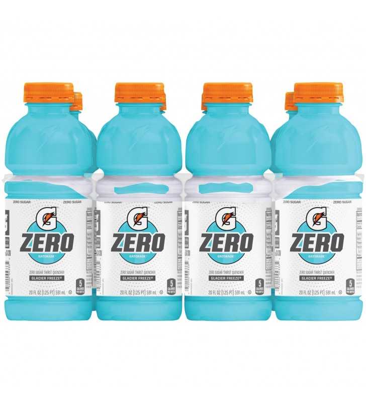 (8 Count) Gatorade G Zero Thirst Quencher, Glacier Freeze, 20 fl oz