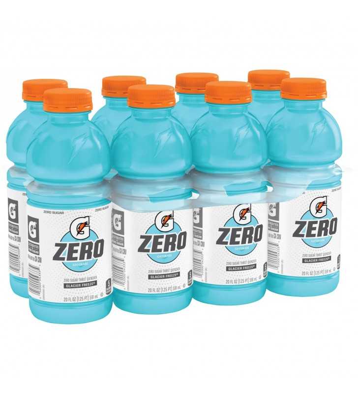 (8 Count) Gatorade G Zero Thirst Quencher, Glacier Freeze, 20 fl oz