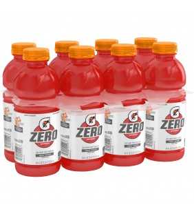 (8 Count) Gatorade G Zero Thirst Quencher, Fruit Punch, 20 fl oz