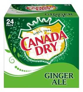Canada Dry Ginger Ale, 12 fl oz cans, 24 pack