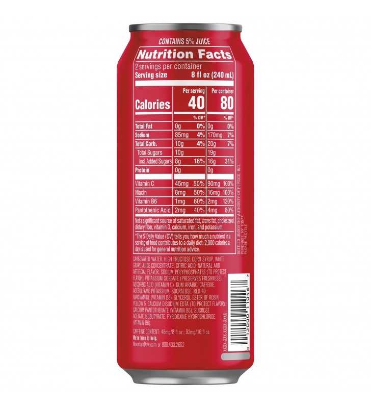 Mountain Dew Kickstart Energizing Fruit Punch, 16 oz Can