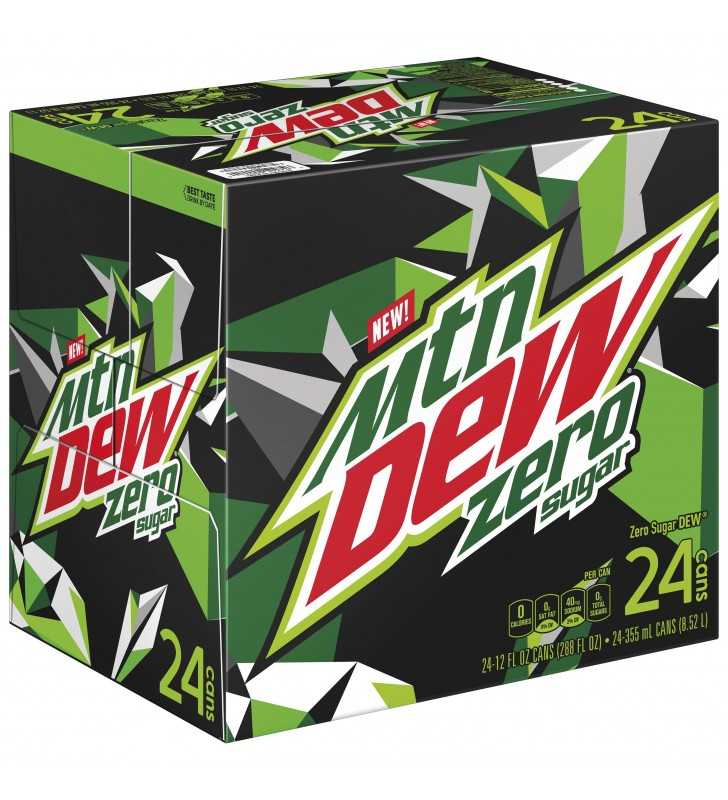 Mtn Dew Zero Sugar, 12 oz Cans, 24 Count