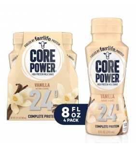 Core Power 8 fl oz 4 Pack - 24g Vanilla Core Power Protein Drink by Fairlife Milk