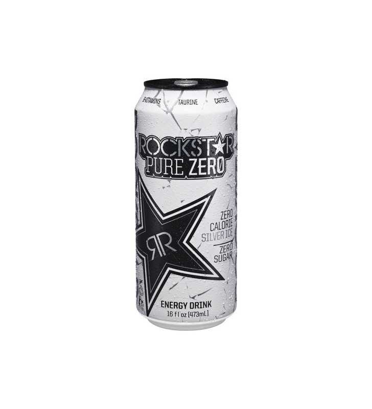 Rockstar Pure Zero Silver Ice Energy Drink, 16 Fl. Oz.