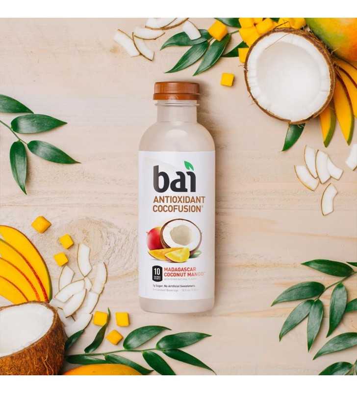 Bai Coconut Flavored Water, Madagascar Coconut Mango, Antioxidant