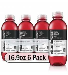 vitaminwater zero xxx, electrolyte enhanced water w/ vitamins, açai-blueberry-pomegranate drinks, 16.9 fl oz, 6 Pack