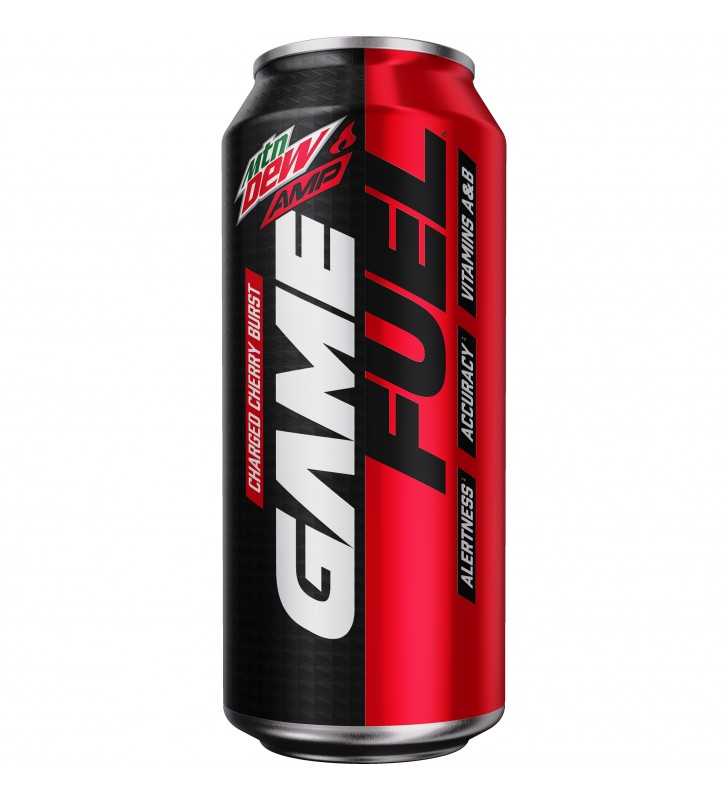 MTN DEW AMP GAME FUEL, Charged Cherry Burst, 16 oz Can